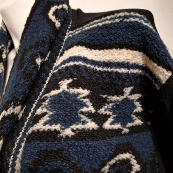 Dolan Multicolor Western Unique Thick Open Front Southwestern Cardigan Jacket M - Picture 8 of 10